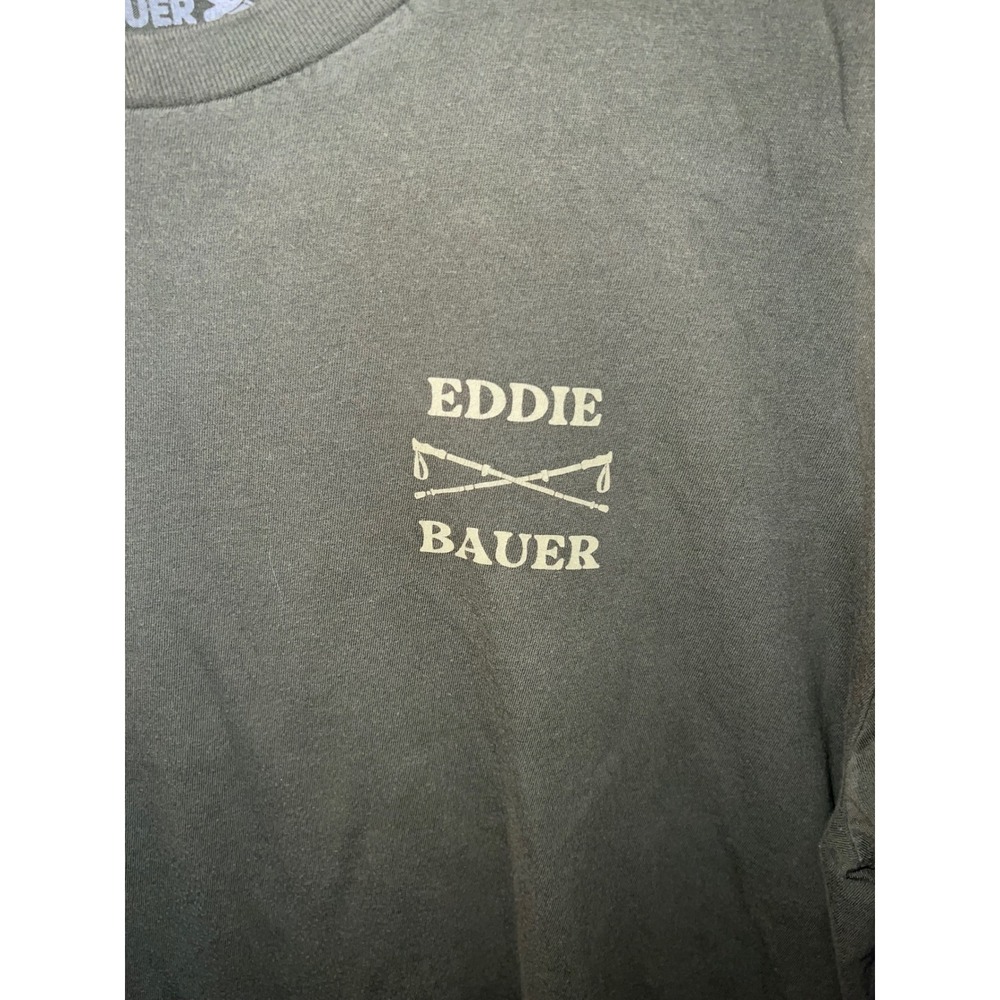Eddie Bauer Mens Large‎ Olive Green Graphic T-Shirt Outdoor Outfitters Backpack - Picture 4 of 5